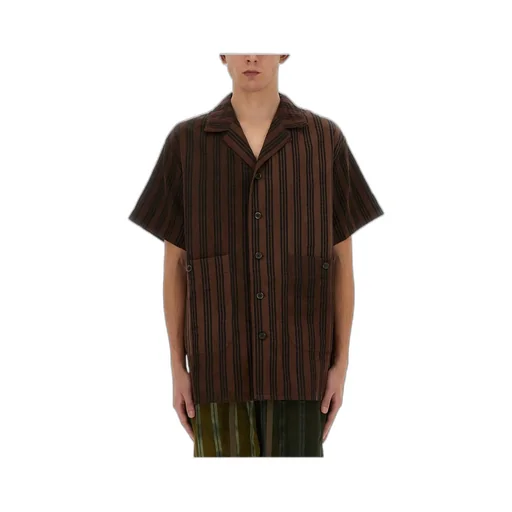 Short-Sleeved Striped Shirt