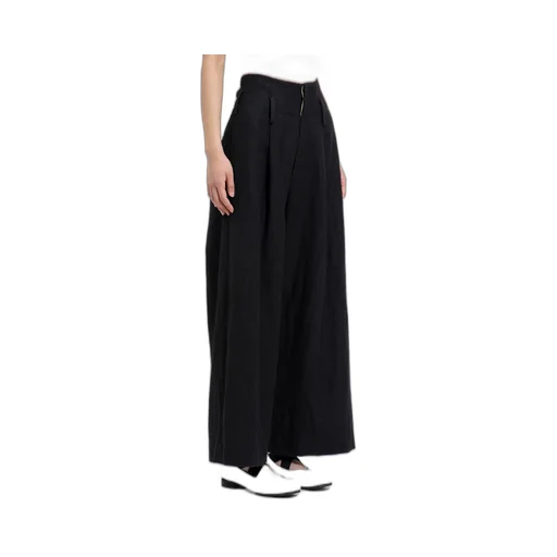 Wide-Leg Cropped Trousers
