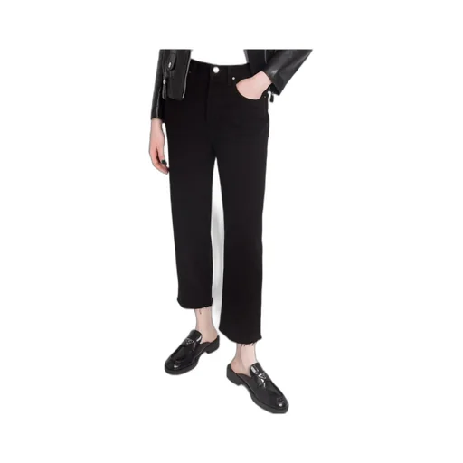 Cropped Straight-Leg Jeans
