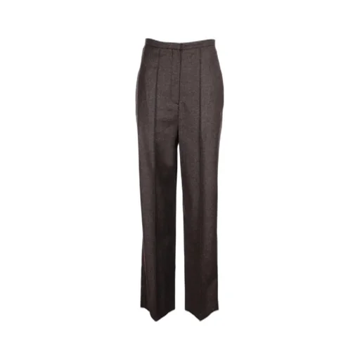 High-Waisted Wool Trousers