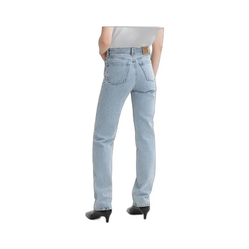 Mid-Rise Straight Leg Jeans