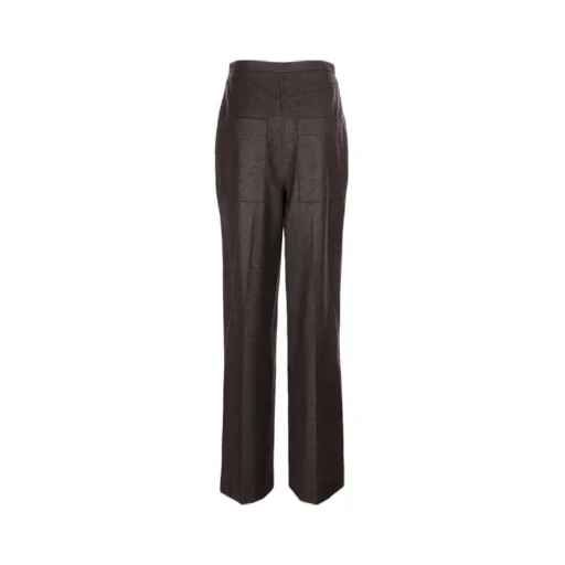 High-Waisted Wool Trousers