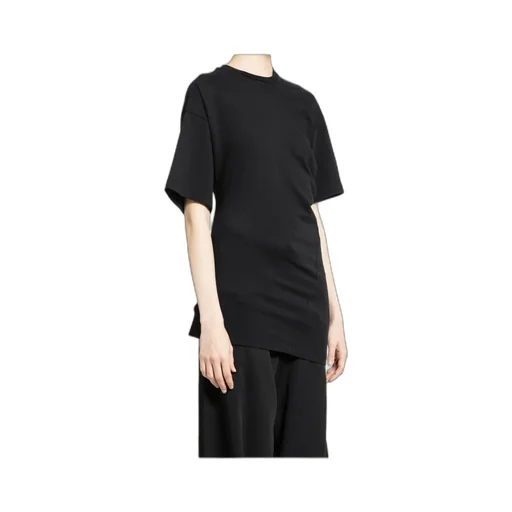Crewneck Asymmetric Hem T-Shirt