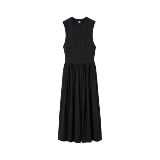 Pleated Sleeveless Dress