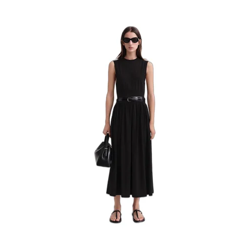 Pleated Sleeveless Dress
