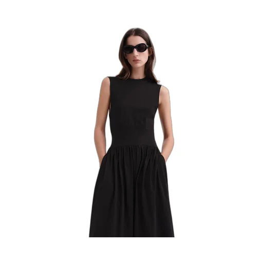 Pleated Sleeveless Dress