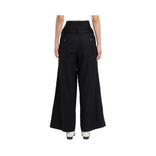 Wide-Leg Cropped Trousers
