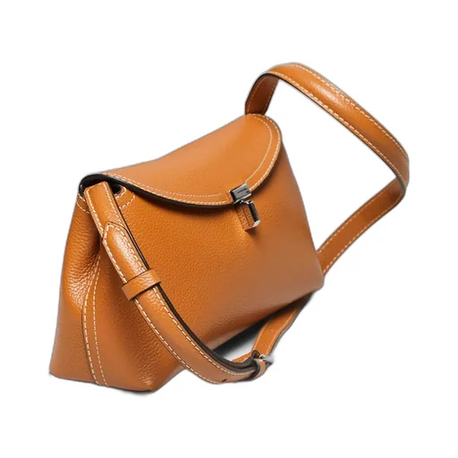 Logo Plaque Foldover Top Crossbody Bag