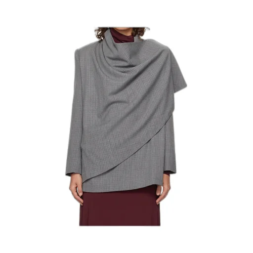 Ren Pinstripe Drape Jacket