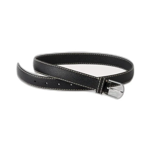 Stitch-Detailed Buckled Belt