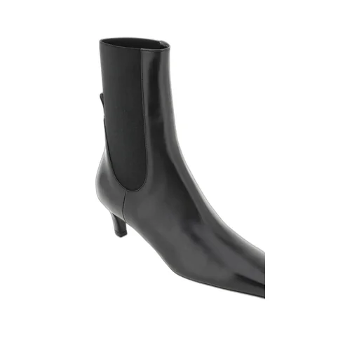 Mid-Heel Square-Toe Ankle Boots