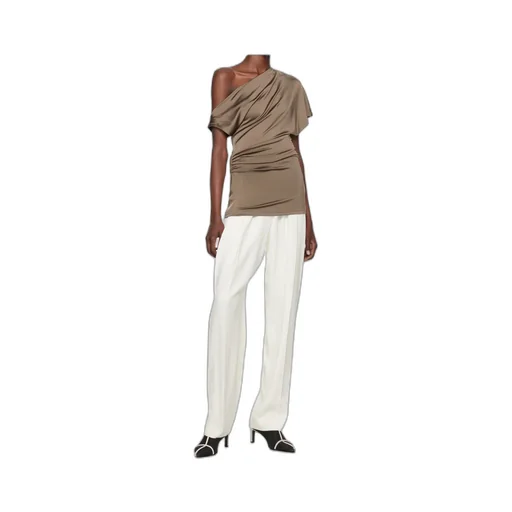 High-Waisted Pleated Track Pants