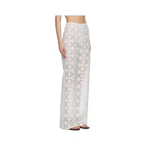 Translucent Tulle Wide-Leg Pants