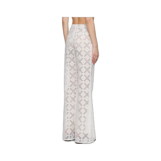 Translucent Tulle Wide-Leg Pants