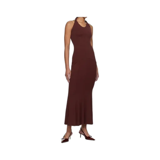 Eleanor Twist-Detail Halterneck Dress