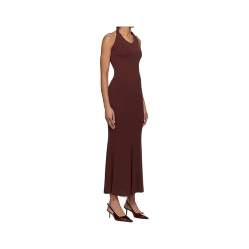 Eleanor Twist-Detail Halterneck Dress