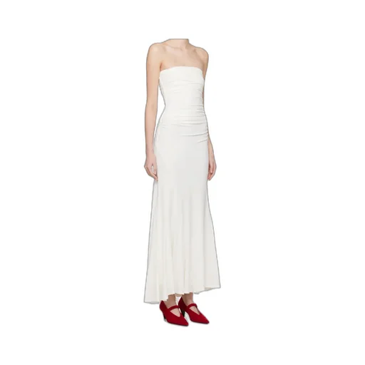 Pleated Tube Top Dress