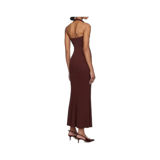 Eleanor Twist-Detail Halterneck Dress