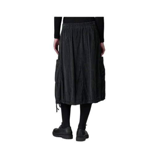 Button-Fly Midi Skirt