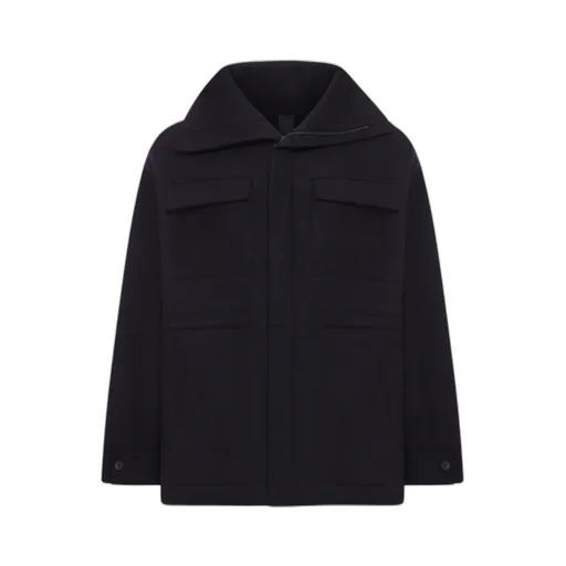 Flap-Pocket Hooded Jacket