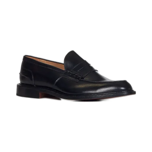 Almond Toe Leather Loafers
