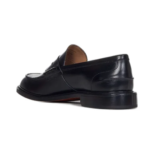 Almond Toe Leather Loafers