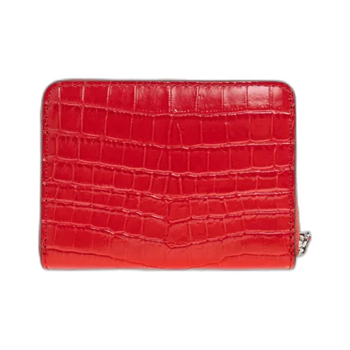 Crocodile-Embossed Zip-Around Wallet