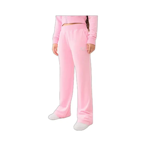 Velour Crystal Horseshoe Straight Leg Pant