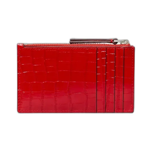 Embossed Zip-Around Wallet