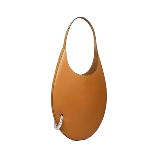 Pierced Leather Shoulder Bag