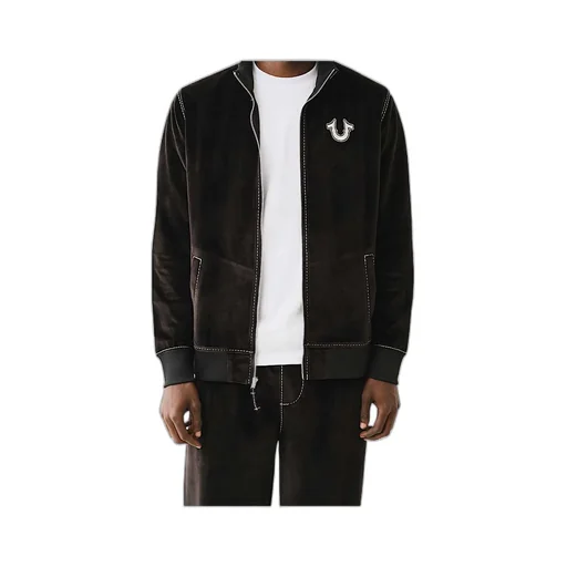 Velour Big T Zip Jacket