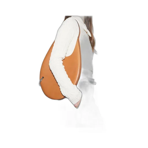 Pierced Leather Shoulder Bag