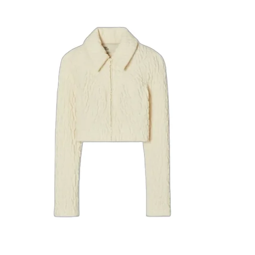 Cropped Wool And Silk Jacket