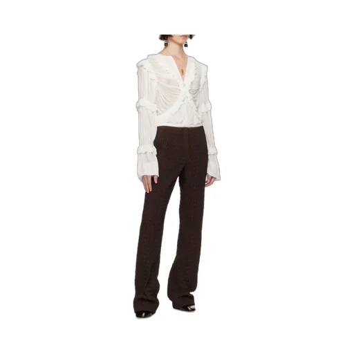 Slim Wool And Silk Pant