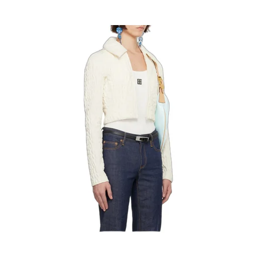 Cropped Wool And Silk Jacket