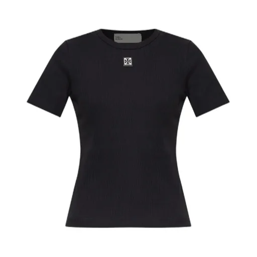 Ribbed Top With Logo Patch
