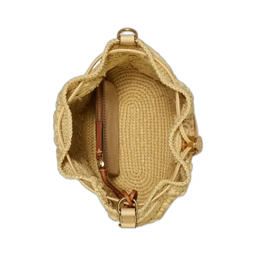 T Monogram Drawstring Bucket Bag