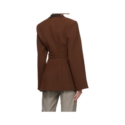 Asymmetrical Pique Wrap Jacket