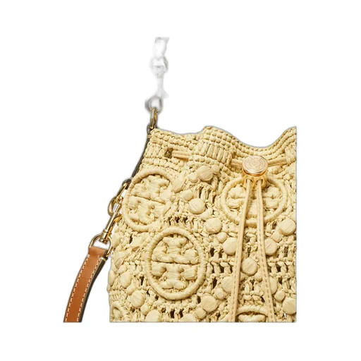 T Monogram Drawstring Bucket Bag