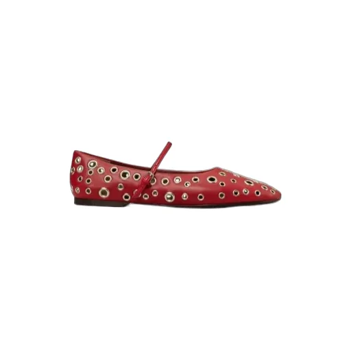 Eyelet Mary Jane Ballerina Flats