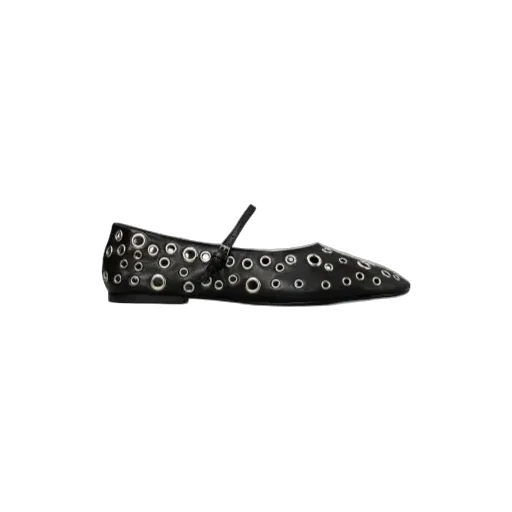 Eyelet Mary Jane Ballet Flats