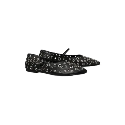 Eyelet Mary Jane Ballet Flats