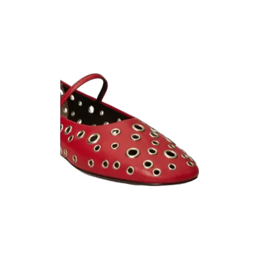 Eyelet Mary Jane Ballerina Flats