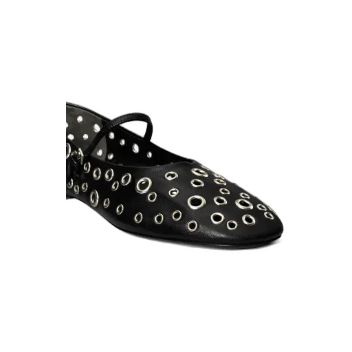 Eyelet Mary Jane Ballet Flats