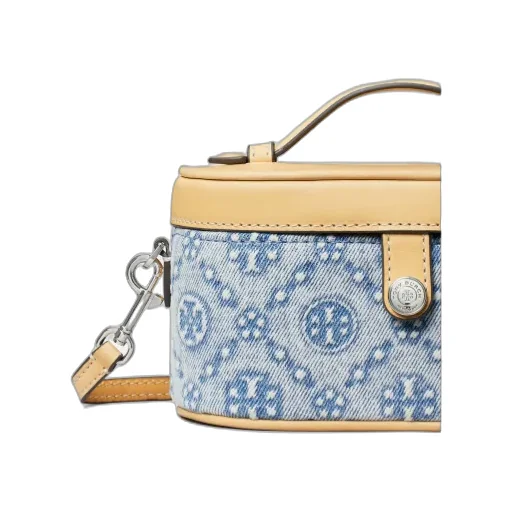 T Monogram Denim Cosmetic Bag