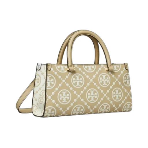 T Monogram-Embossed E/W Tote Bag