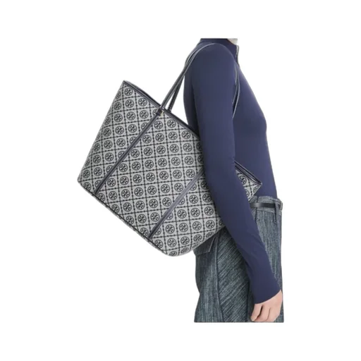 T Monogram Zipped Tote Bag