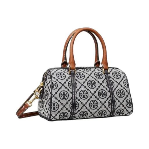 T Monogram Zipped Mini Barrel Bag