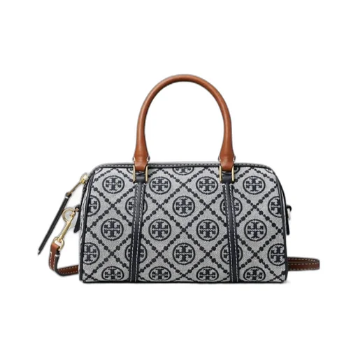 T Monogram Zipped Mini Barrel Bag