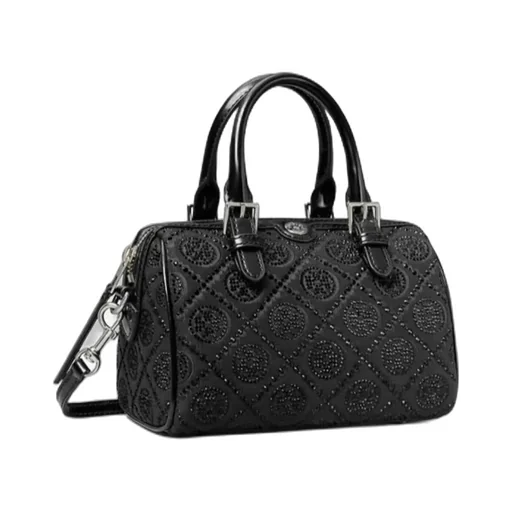 T Monogram Embellished Petite Barrel Bag